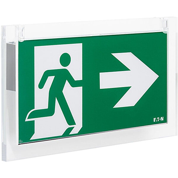 Eaton LED-Rettungszeichenleuchte RAL 9003 IP42 20m CrystalWay 19021CG-S